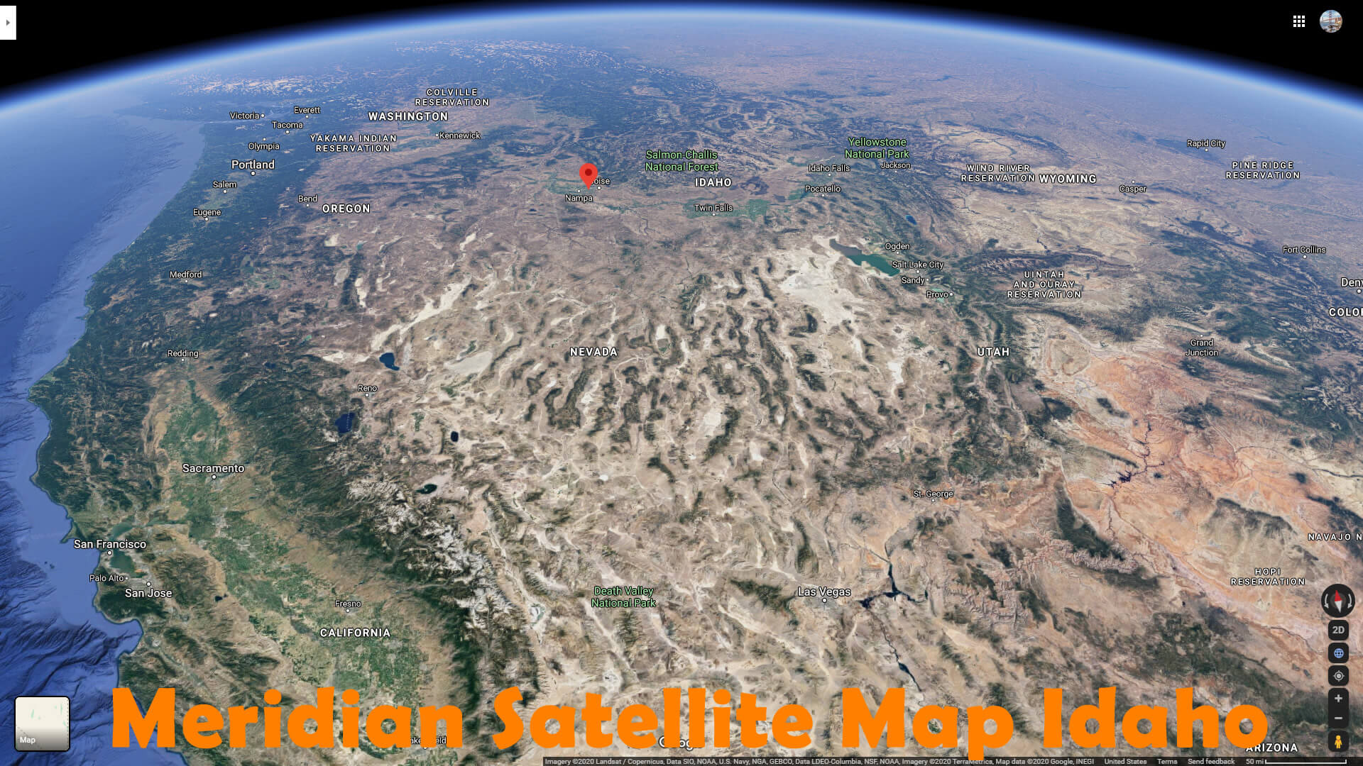 Meridian Satellite Carte Idaho